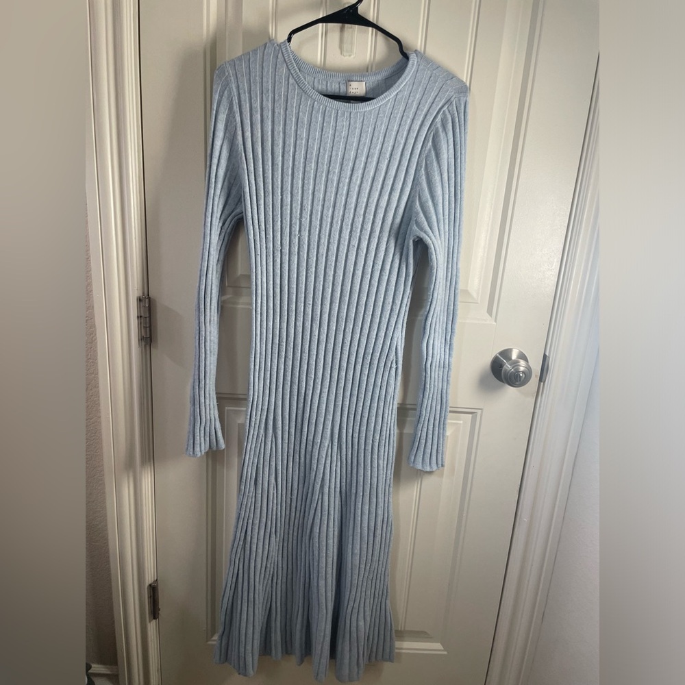A New Day ; Woman's Medium ; Light Blue ; Midi Dress